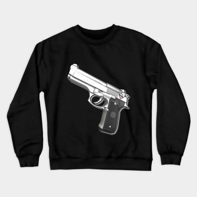 Weapons - Handgun - Beretta 92FS Centurion 9mm - 412006 Crewneck Sweatshirt by Semenov